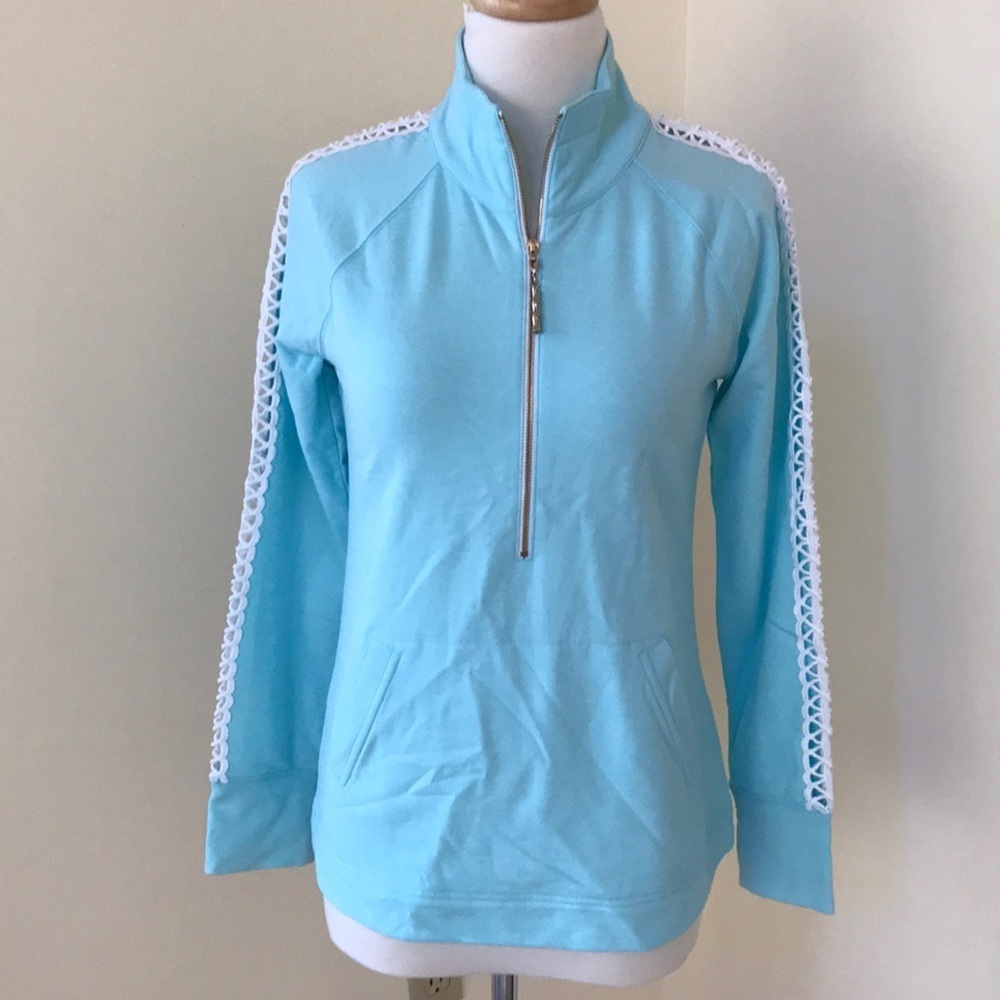 NWT! LILLY PULITZER Size XS blue skipper pullover